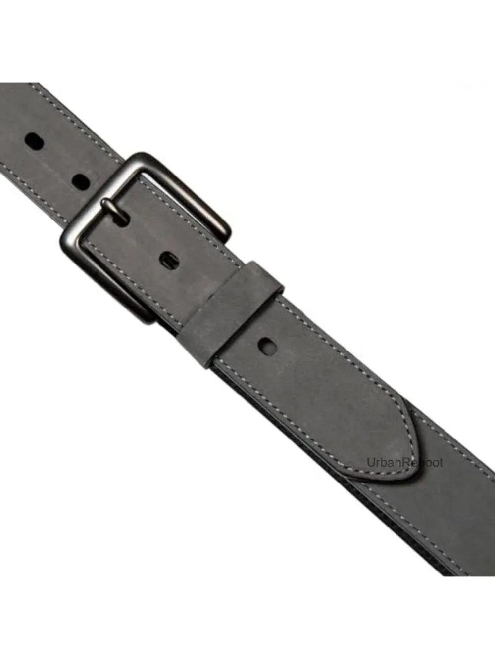 Genuine Nubuck Full Grain Leather Heavy Duty Work Belt with Metal Buckle